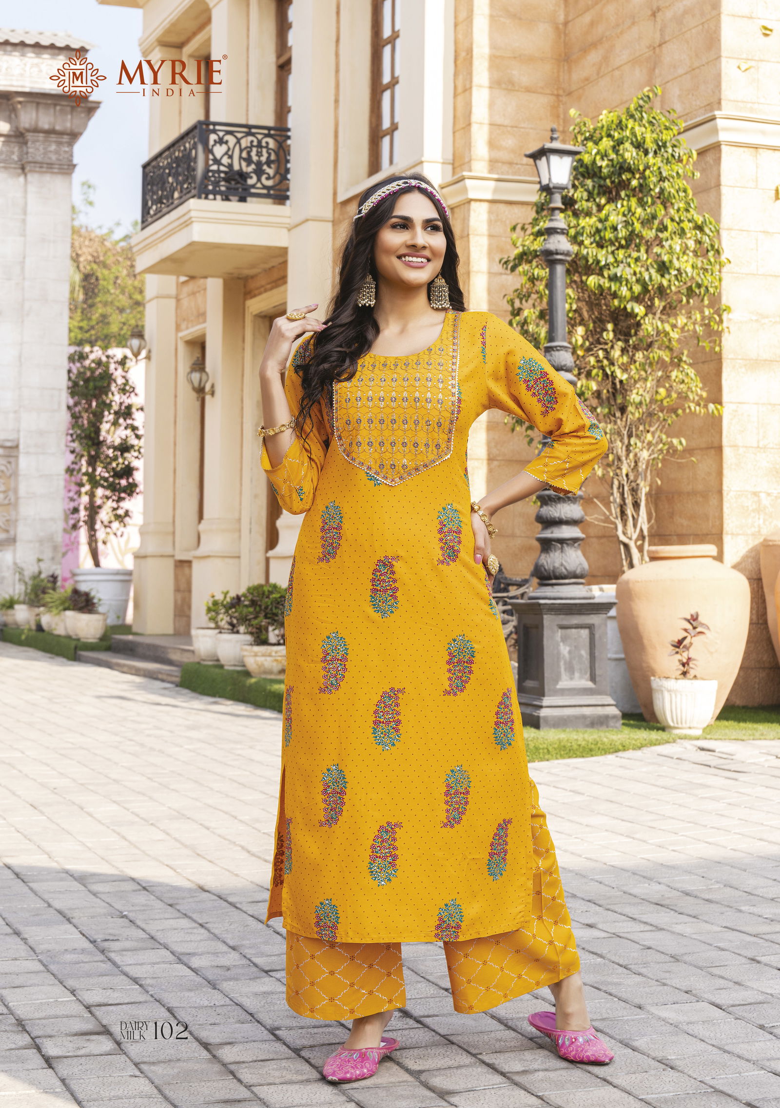 Myrie Dairy Milk Wholesale Printed Kurtis With Bottom Catalog